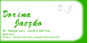 dorina jaczko business card