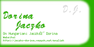 dorina jaczko business card